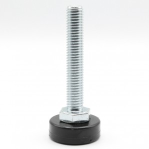 JTHR - Zinc-plated furniture adjusting screw with massive polypropylene foot