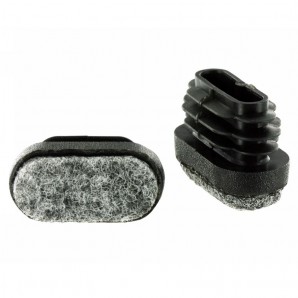 Oval ribbed polyethylene (PE) lamella plug with felt gliding surface for flat tubes Oval ribbed polyethylene (PE) lamella plug with felt gliding surface for flat tubes