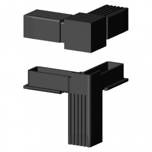3D3 - Dreidimensionaler Eck-Steckverbinder aus Polyamid für Quadratrohre ohne Stahlkern 3D3 - Dreidimensionaler Eck-Steckverbinder aus Polyamid für Quadratrohre ohne Stahlkern