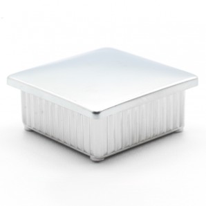 VACM quadrat - Matt chrome-plated acrylonitrile butadiene styrene decorative insert for square tubes (suitable for outdoor use)