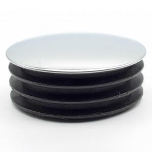 Decorative insert with chrome-/nickel-coloured metalcover for round tubes (indoor only) Decorative insert with chrome-/nickel-coloured metalcover for round tubes (indoor only)