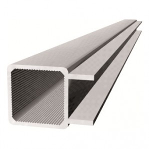 Aluminium-Vierkantrohr mit Doppelsteg Aluminium-Vierkantrohr mit Doppelsteg