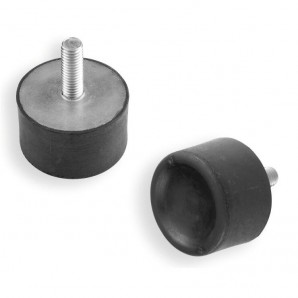 Conical vibration damper with one screw mounting and concave head Conical vibration damper with one screw mounting and concave head