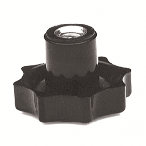 HST1 - Radial knobs, polished, galvanized threaded bush