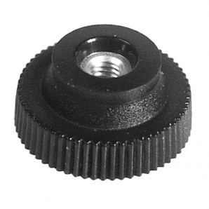 HST12 - Rändelgriffmutter 20mm mit Schaft und feinem Rändel