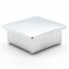 VACM quadrat - Matt chrome-plated acrylonitrile butadiene styrene decorative insert for square tubes (suitable for outdoor use)