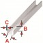 U-Profil aus Kunststoff (Hart-PVC)