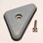 PMTF2/DR - Triangular silencing rubber glide with screw